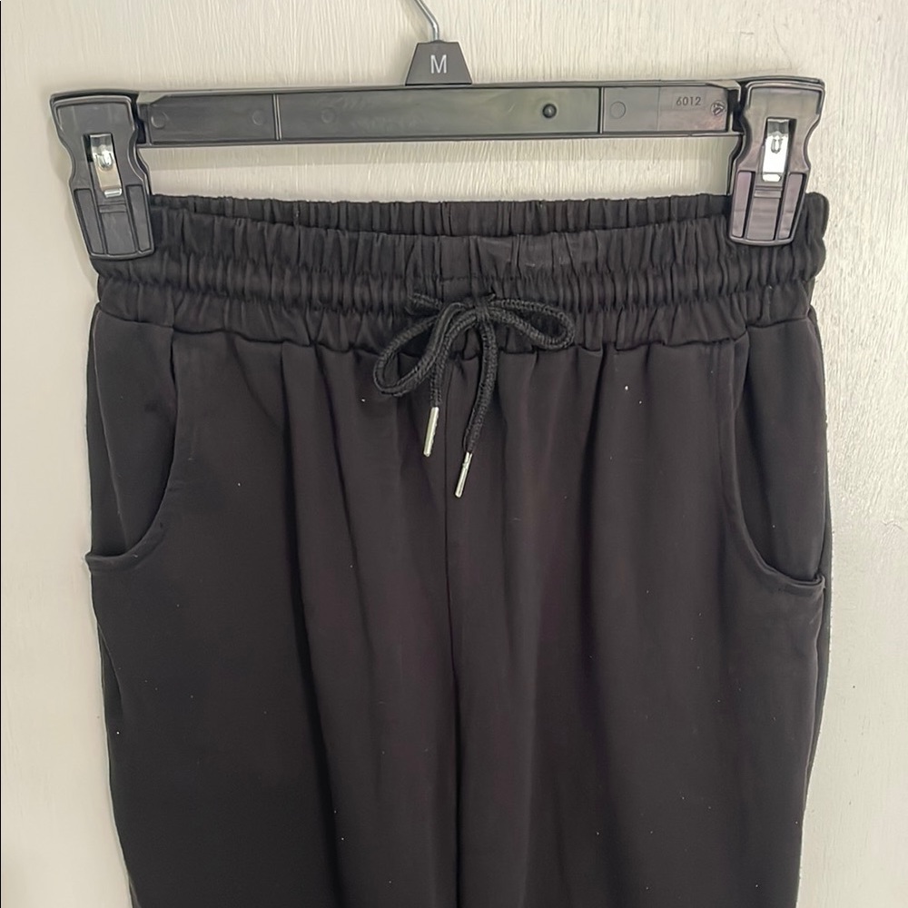 SHEIN Black wide elastic waist joggers